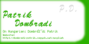 patrik dombradi business card